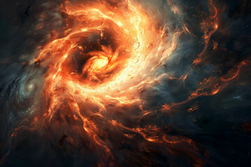 majestic supernova wallpaper with swirling nebulae and intense stellar light. the dynamic, colorful 