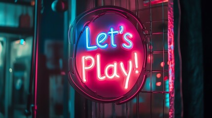 Wall Mural - a neon sign displaying the words 