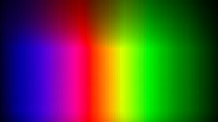 Abstract background with blurred rainbow gradient colors.