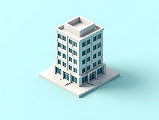 Poster - Office Building Isometric