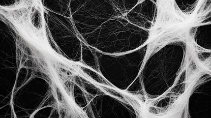 Halloween Cobweb Texture Spooky Grunge Black Background
