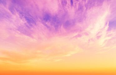 Wall Mural - colorful cloudy sky at sunset. gradient color. sky texture. abstract nature background