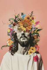 Poster - Jesus art photography asteraceae.