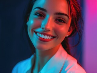 Sticker - Young Woman with Radiant Smile