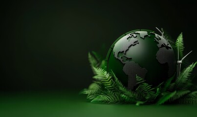 Aufkleber - Environment, ecology and energy saving concepts on crystal earth with a sunny background.