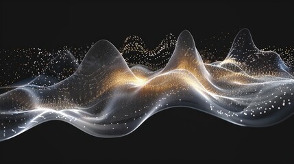 Poster - Data visualization graphic for a consulting firm, black ground, graph.