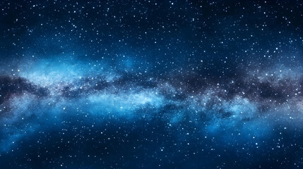 Wall Mural - Stunning Digital Illustration of a Celestial Galaxy, Featuring a Vivid Blue Nebula and a Myriad of Sparkling Stars, Creating an Expansive and Dreamlike Cosmic Background.