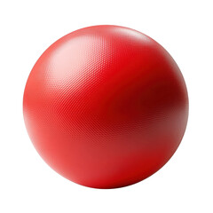 Red children's rubber ball toy isolated on transparent background