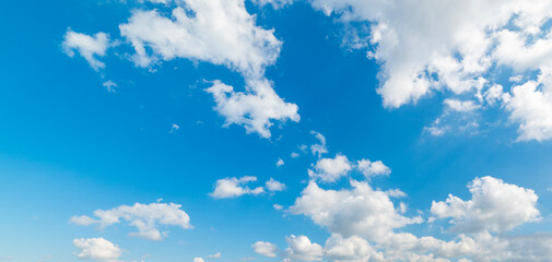 Wall Mural - white soft clouds in the blue sky