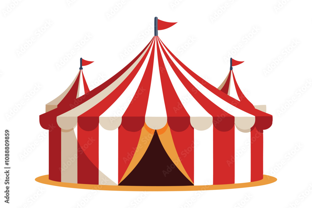 circus tent vector illustration white background Stock Vector | Adobe Stock