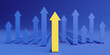 © VERSUSstudio - Abstract arrows rising upward. Business development, growth, and success