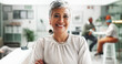 © peopleimages.com - Smile, portrait and business woman, manager and boss coworking in startup office. Face, mature entrepreneur and confident professional creative director at enterprise for job experience or leadership