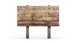 © DREAMERLYN STUDIO - Isolated wooden billboard on a white background, simple and versatile, ideal for inserting custom content