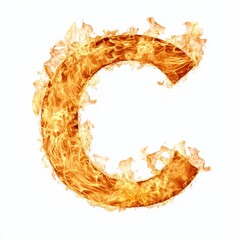 Wall Mural - a fiery letter 