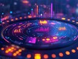 © Bussakon - Futuristic Data Dashboard with Glowing Success Indicators for Marketing Analytics