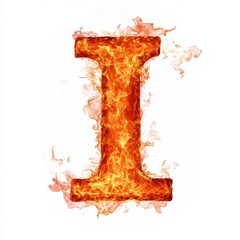 Wall Mural - a fiery letter 