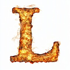 Wall Mural - a fiery letter 