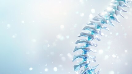 Poster - A stylized depiction of a human spine, emphasizing its structure and anatomy.