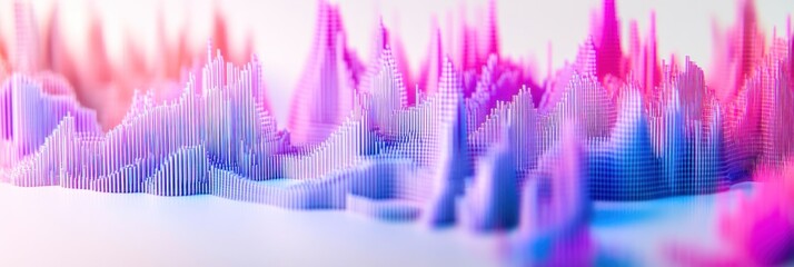 Aufkleber - Abstract visualization of sound waves in vibrant colors.
