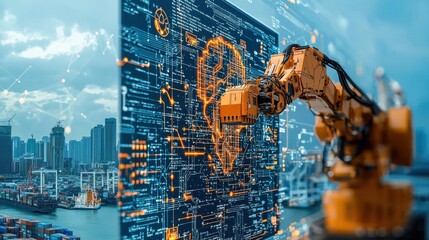 Poster - Implementing blockchain-secured digital twins for shipping container standards transforming logistics global trade and supply chain management
