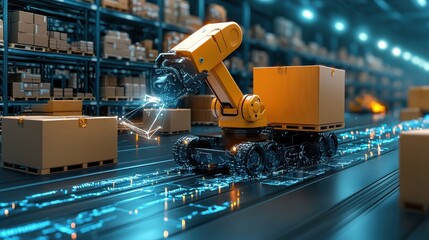 Leinwandbilder - Implementing innovative blockchain smart contracts enhancing standard practices in technology and industry for future growth