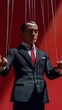 © LUPACO IMAGES - Controlled Puppet in Business Suit Strings Visible