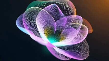 Wall Mural - colorful abstract flower animation in vibrant hues