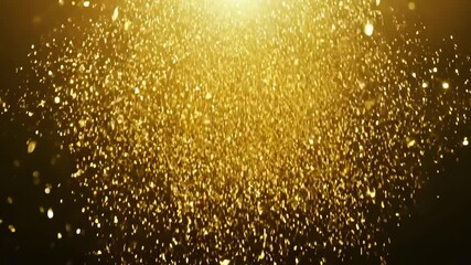 Wall Mural - beautiful golden sparkles falling from above
