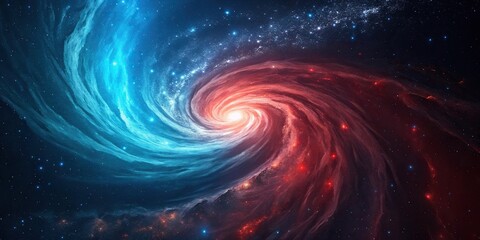 Wall Mural - cosmic vortex with swirling blue and red colors, red, colors, nebula, cosmic, vortex