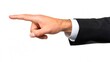 © pkproject - Pointing Hand Gesture on White Background with Clear Focus