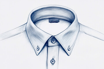 drawing of shirt collar style