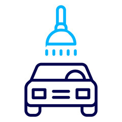 Sticker - Car wash Outline Color icon