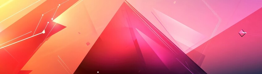 Poster - Abstract geometric design with vibrant colors and shapes.