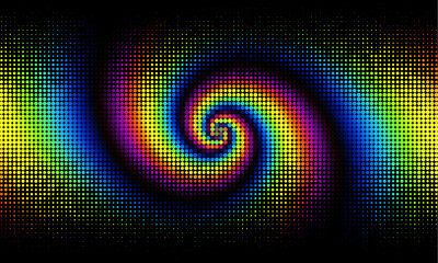 Poster - abstract technology particles halftone vector background