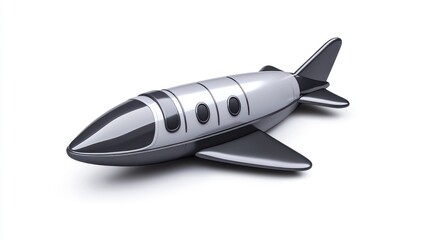 Aufkleber - A sleek, futuristic rocket model designed for imaginative play or decoration.