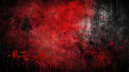 abstract red grunge background with paint. halloween red blood splatter design background
