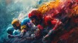 © tonpreecha - A captivating sports scene with athletes from different disciplines coming together, symbolizing unity and diversity in sports.