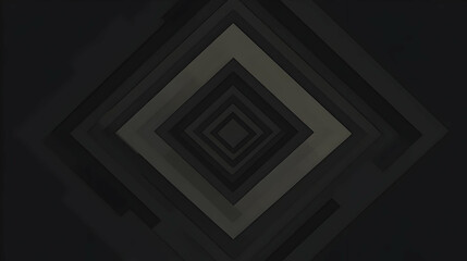 Abstract dark grey geometric pattern with nested squares creating a depth illusion.