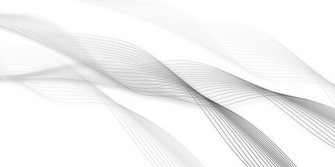 Wall Mural - abstract dynamic wavy lines on white background. digital frequency track equalizer wave element for 