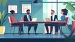 © vanzerim - Business Meeting Illustration