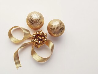 Wall Mural - gold christmas ball