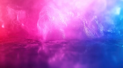 Wall Mural - abstract colorful light reflections on water surface, vibrant pink and blue hues, ethereal atmospher