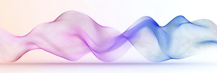 Wall Mural - Abstract colorful wave patterns on a soft gradient background, perfect for modern designs.
