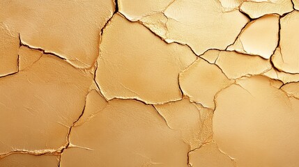 Wall Mural - Cracked beige wall texture, perfect for backgrounds or design elements.