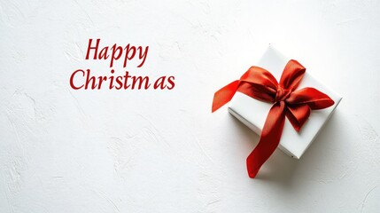 Poster - christmas card with ribbon