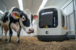 © Dzmitry - A robotic system milking cows in a futuristic dairy farm setting