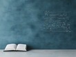 © Aodsy - Open Book with Math Equations on Blue Background