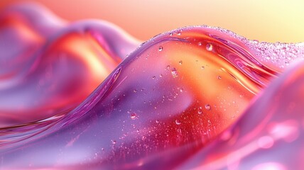 Wall Mural - translucent abstract waves rolling in a serene environment high fidelity visuals vibrant colors arti