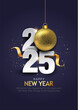 © Arun - 2025 Happy New Year club poster Background for your Flyers and Greetings Card graphic or new year themed party invitations. abstract vector illustration design