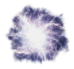 Poster - png electric explosion on white background